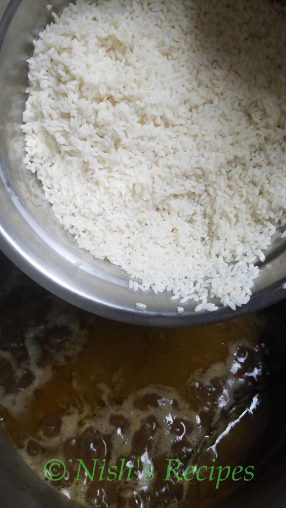 now add rice for mutton Briyani