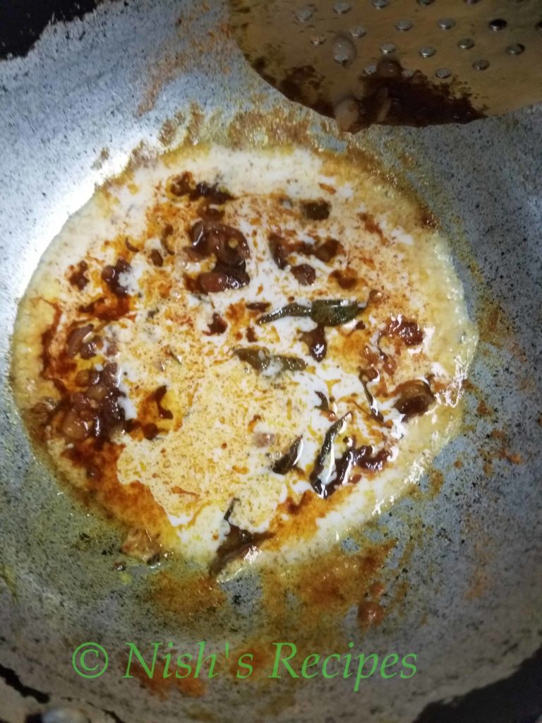 Add coconut milk for Cheppakilangu Fry 