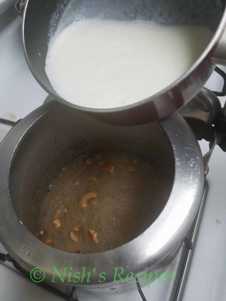 Add milk for Milk Paayaasam