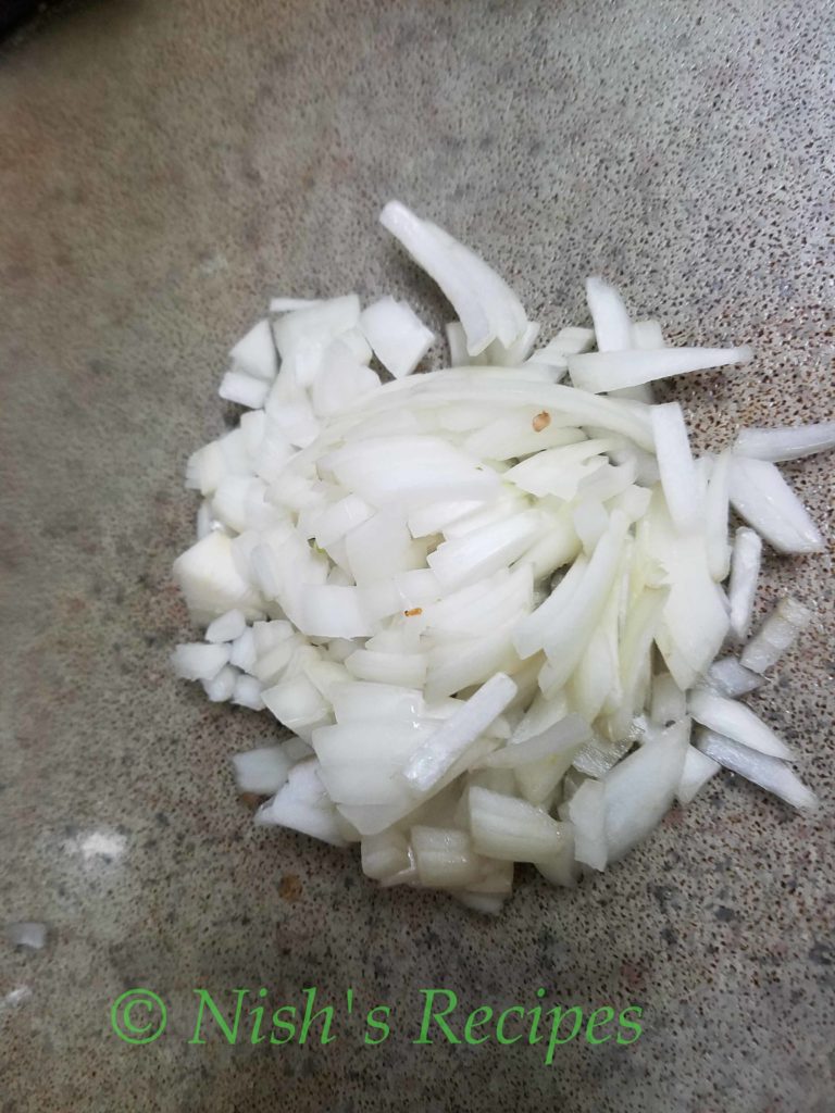 Onion for Murungai Keerai Soup