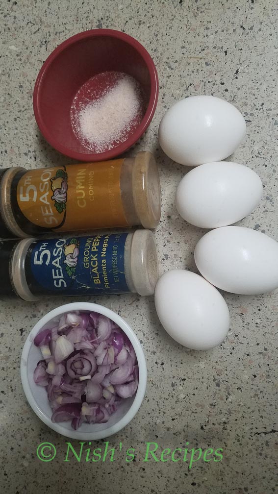 Ingredients for Egg Bhurji
