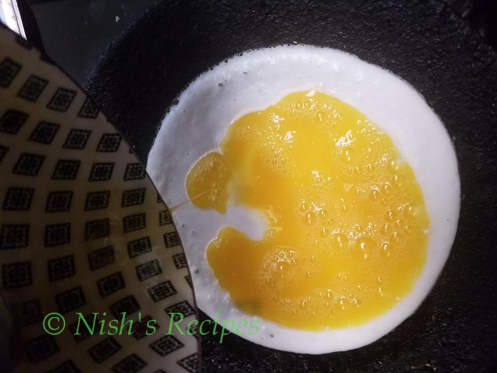 Pour Egg for Madurai Kari Dosa