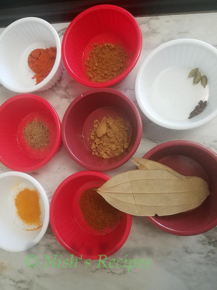 Ingredients for Hyderabad Chicken Biriyani