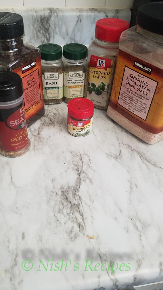 Ingredients for Oregano Seasoning