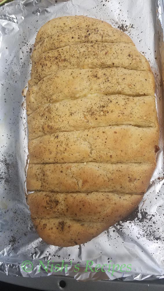 Stuffed Garlic Bread ready