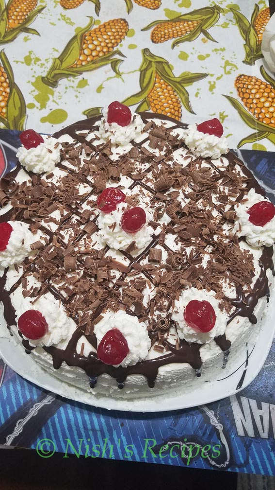Apply on top for Black Forest Cake