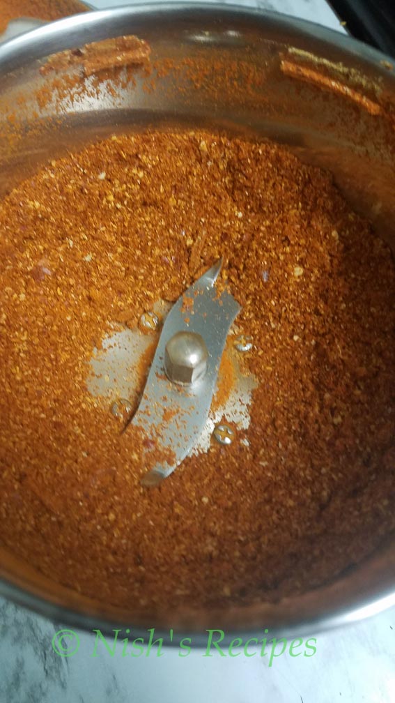 Grind chili for Homemade Masala