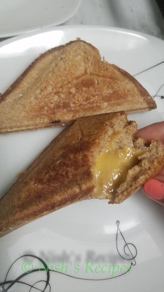 melting Grilled Cheese Sandwich