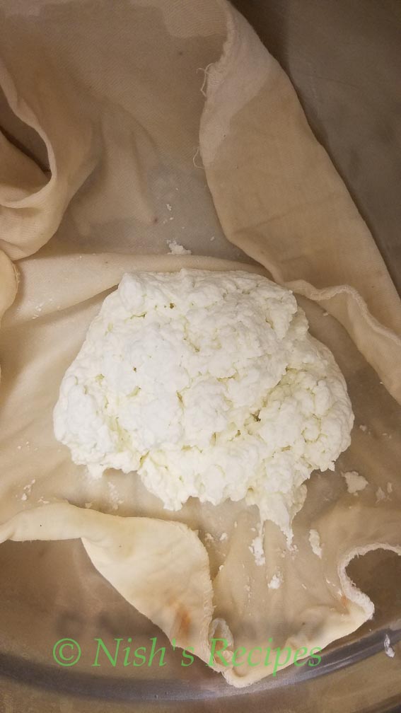 Filtered cheese for Homemade Paneer