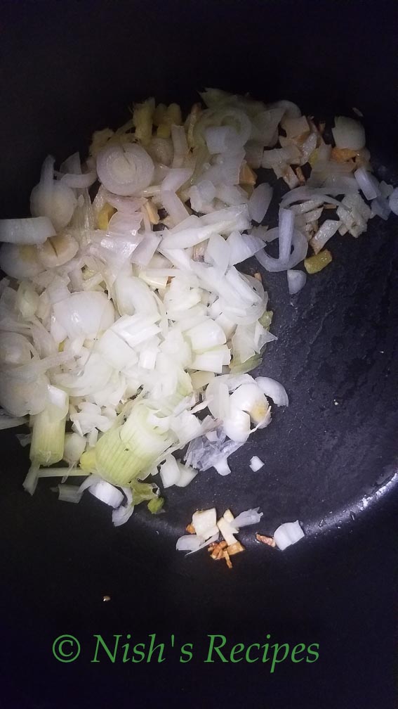 Saute onion for Mushroom Soup
