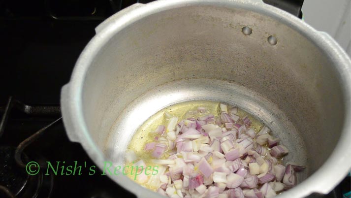 Fry onion for Mutton Salna